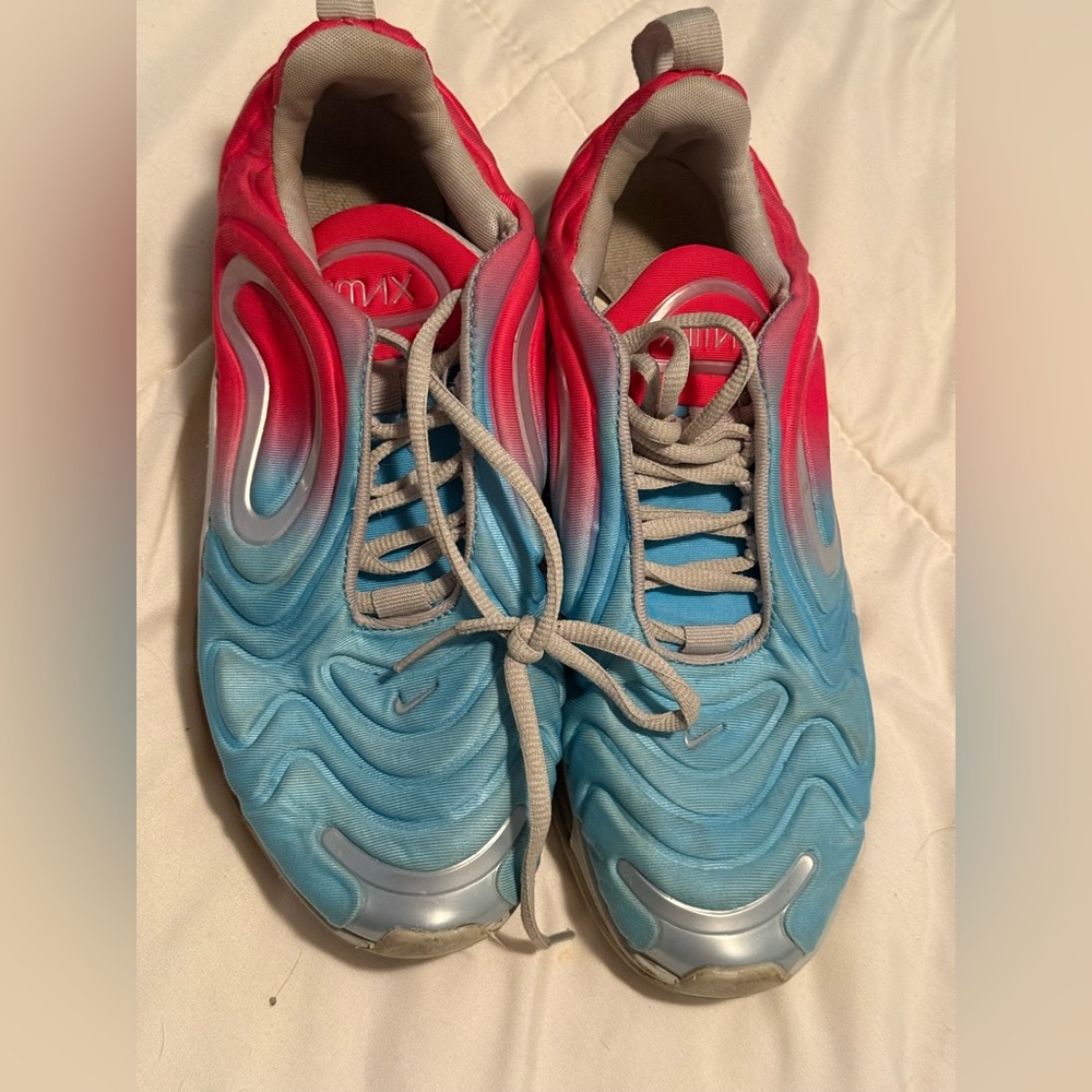 Nike Red and Blue Gradient Sneakers